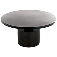 Marlow Round Black Steel Dining Table