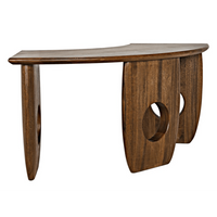 Dark Walnut Curved Office Desk