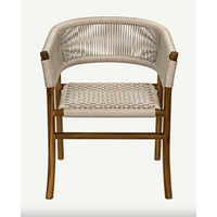 Conrad Barrel Back Off-White Rope Dining Chair