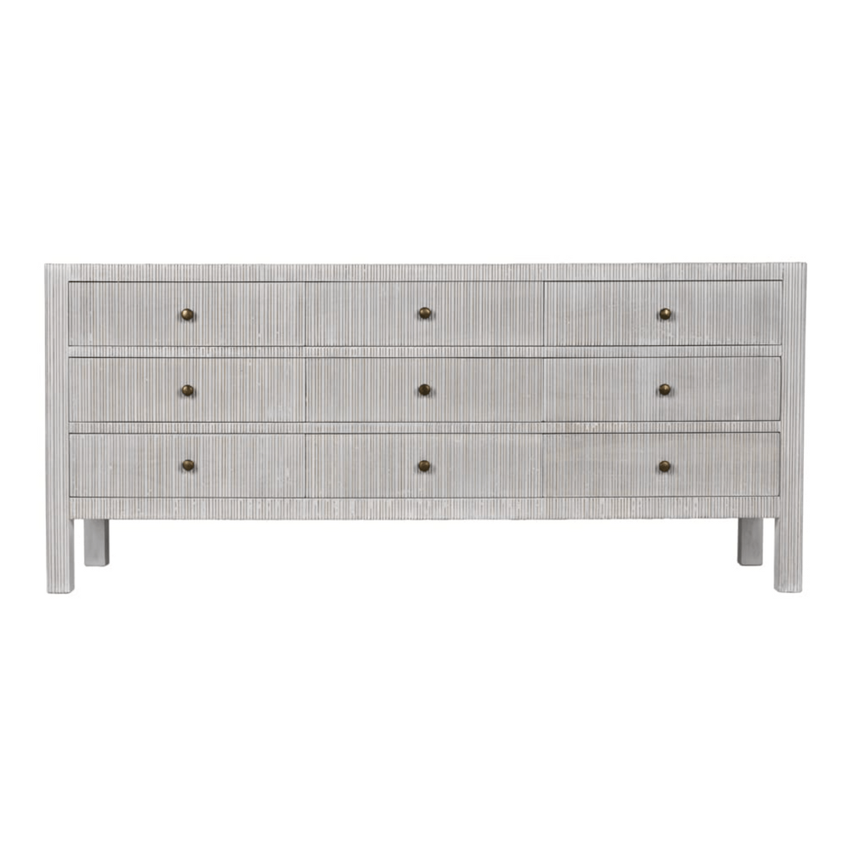 Conrad 9-Drawer Dresser, Pale Black or White Wash
