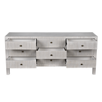 Conrad 9-Drawer Dresser, Pale Black or White Wash