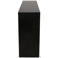 Bridge Console Table, White Wash and Hand Rubbed Black Finish