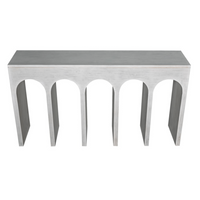 Bridge Console Table, White Wash and Hand Rubbed Black Finish