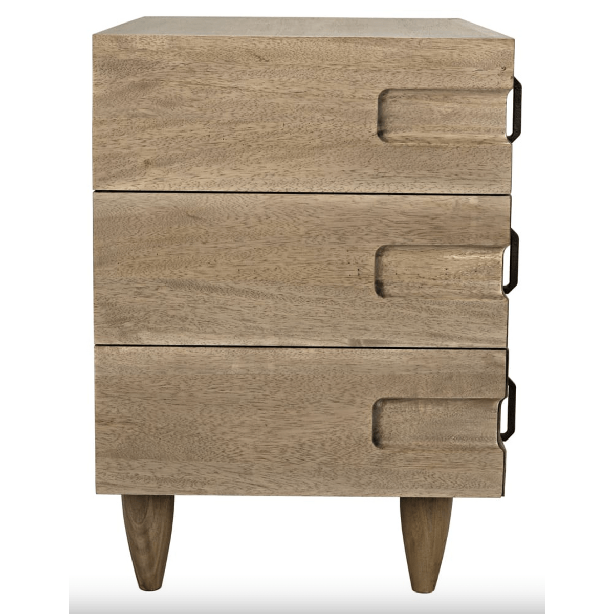 David Side Table in Washed and Dark Walnut Finishes