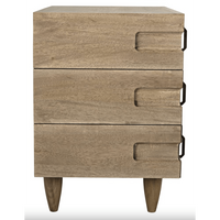 David Side Table in Washed and Dark Walnut Finishes