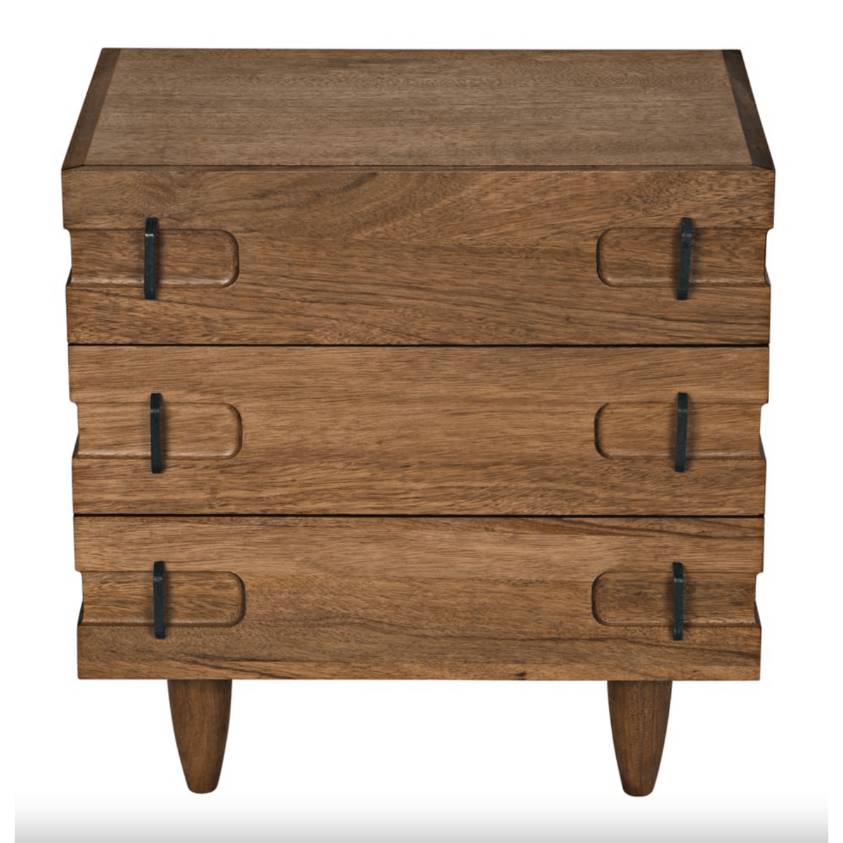 David Side Table in Washed and Dark Walnut Finishes