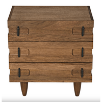 David Side Table in Washed and Dark Walnut Finishes