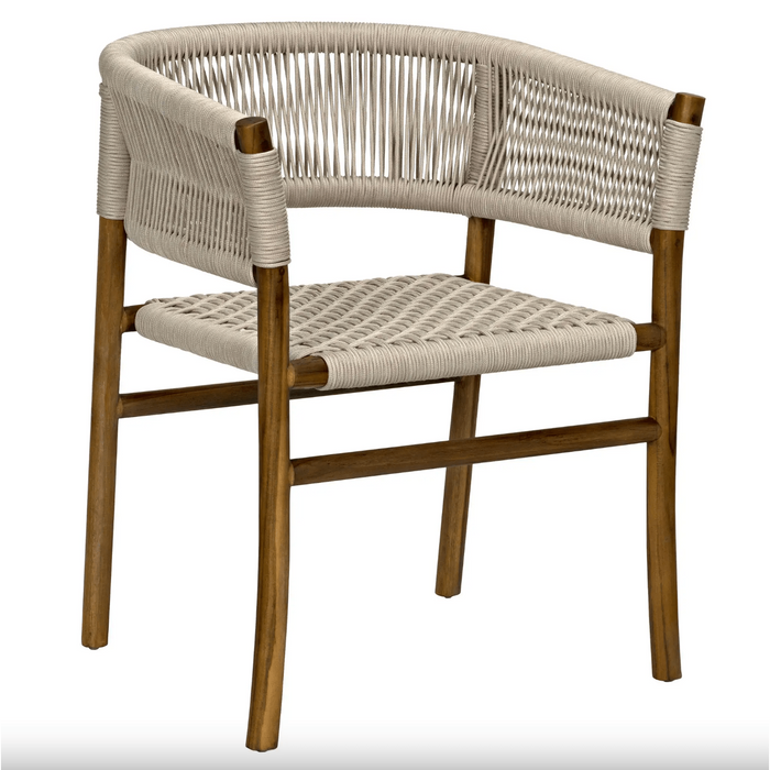 Conrad Barrel Back Off-White Rope Dining Chair