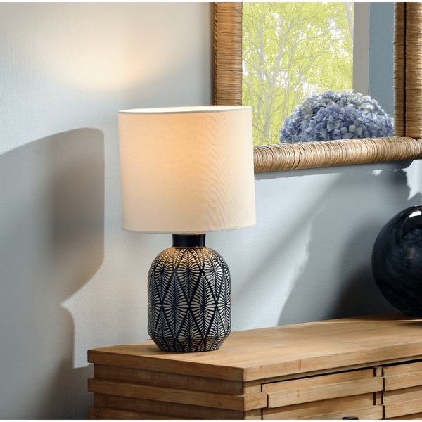 Highland Ceramic Table Lamp with Linen Shade