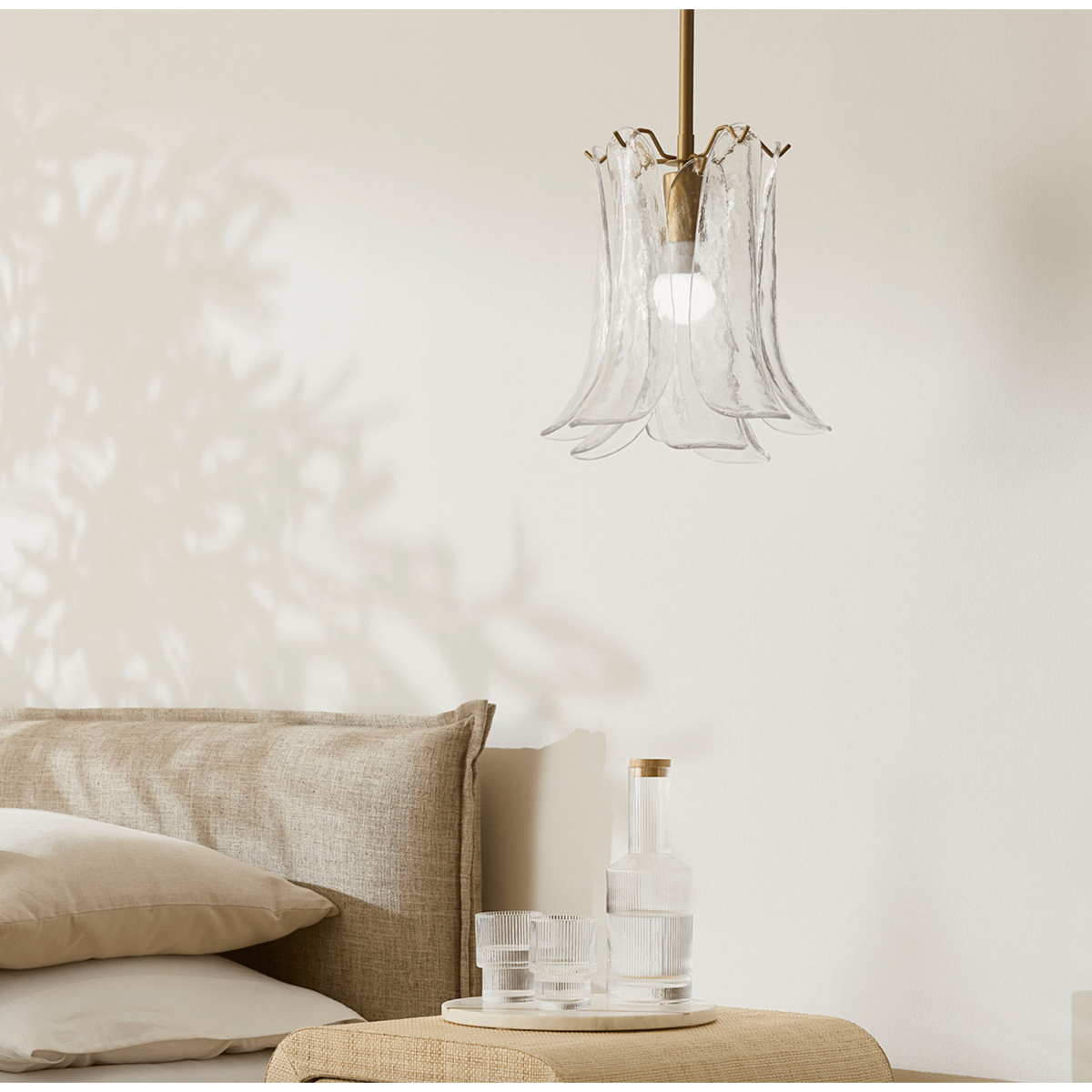 Cala Clear Blown Glass Pendant