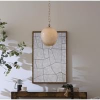 Camber Taupe Hand-Blown Glass Pendant