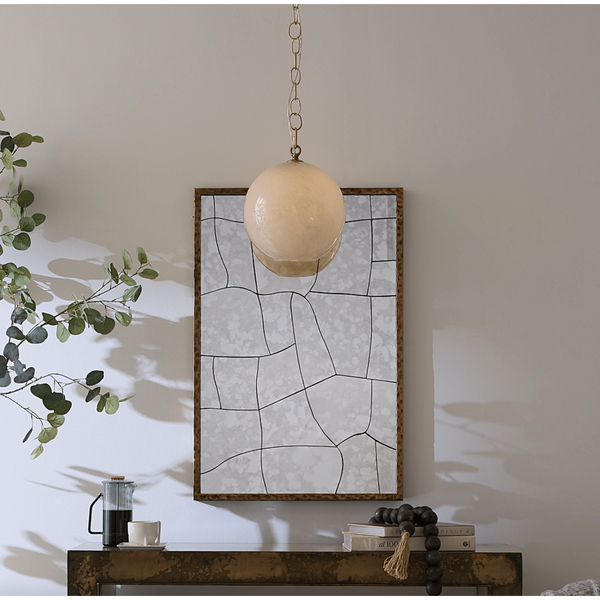 Camber Taupe Hand-Blown Glass Pendant