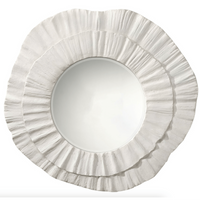 Millstone White Petal Round Wall Mirror