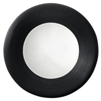 Paddock Black Bamboo Round Wall Mirror