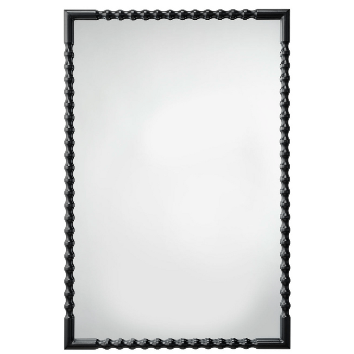 Particle Black Iron Rectangle Wall Mirror