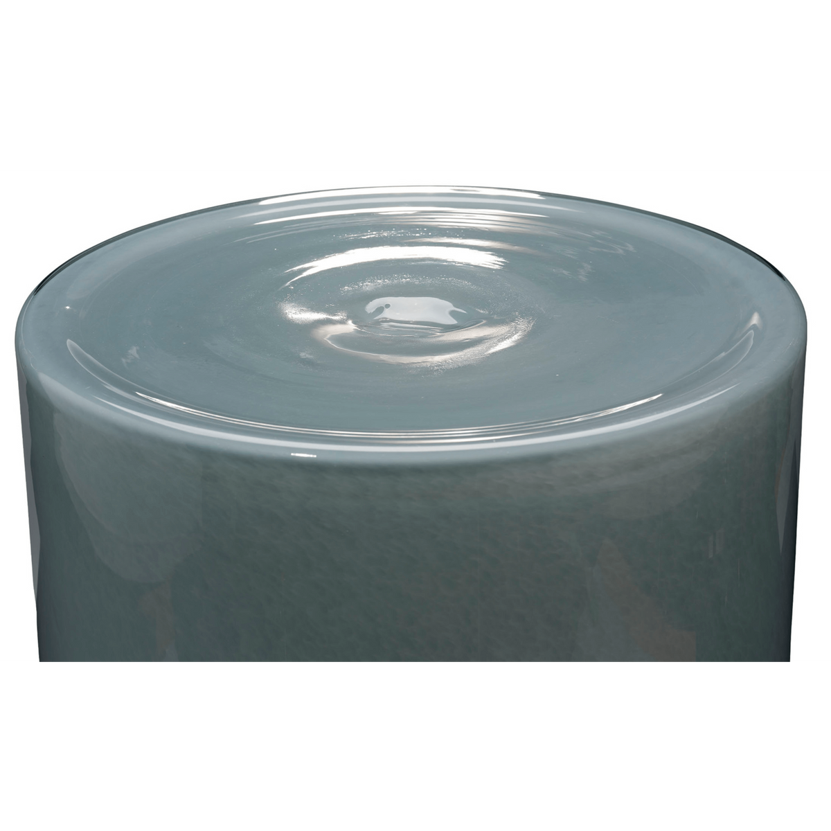 Huntington Garden Glass Stool in Blue, Green, Taupe & Cream