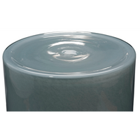 Huntington Garden Glass Stool in Blue, Green, Taupe & Cream