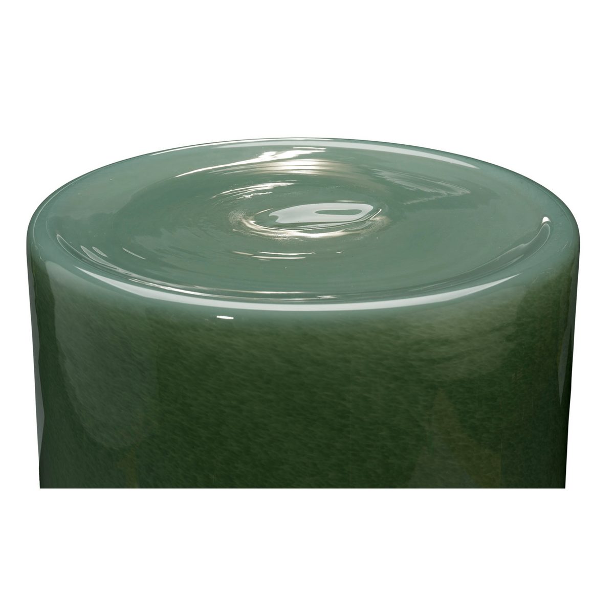 Huntington Garden Glass Stool in Blue, Green, Taupe & Cream