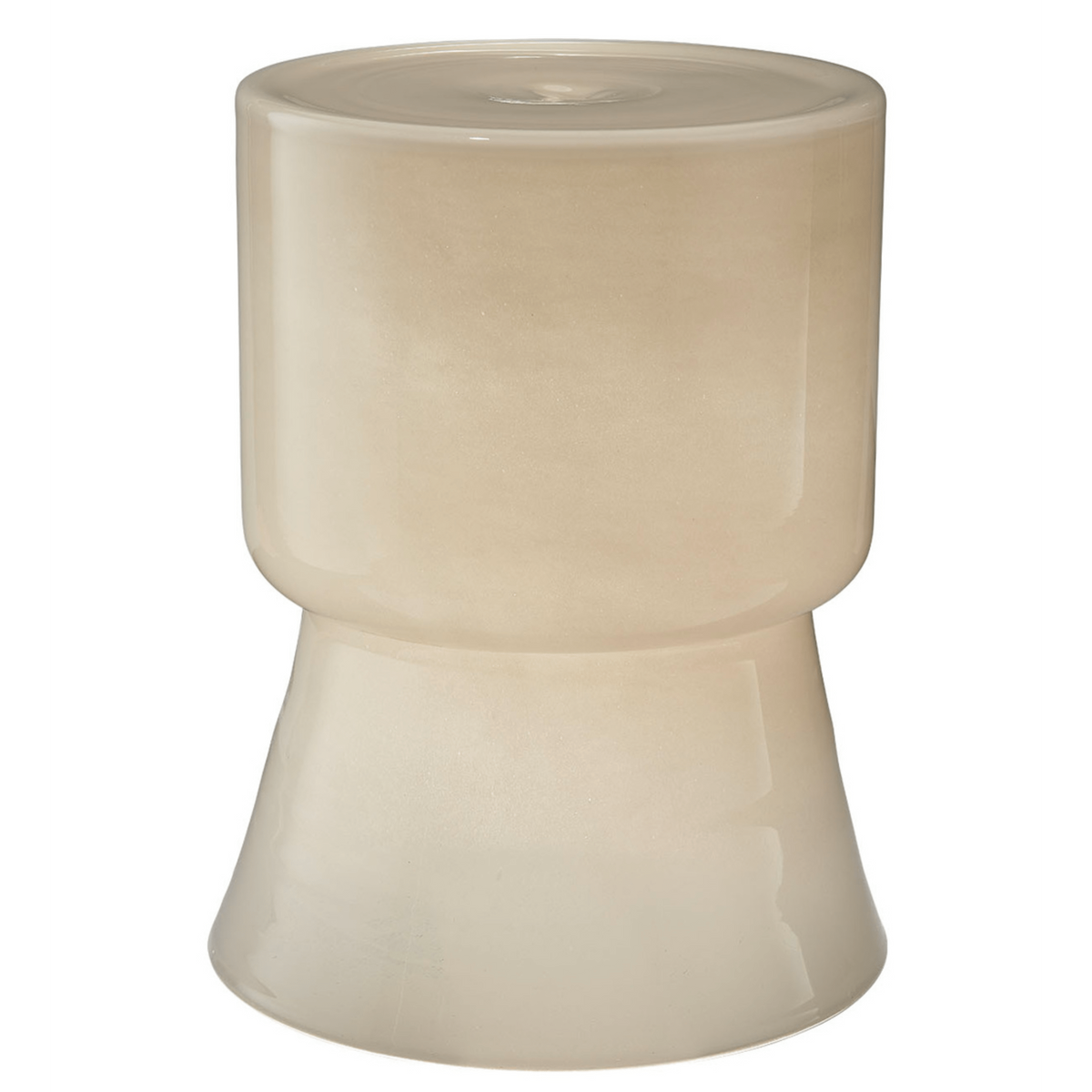 Huntington Garden Glass Stool in Blue, Green, Taupe & Cream
