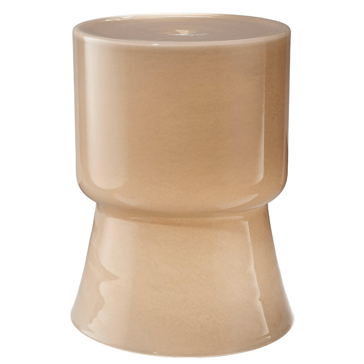 Huntington Garden Glass Stool in Blue, Green, Taupe & Cream