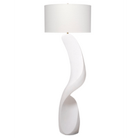 Cobra White Ricestone Floor Lamp