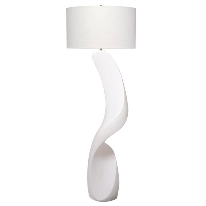 Cobra White Ricestone Floor Lamp
