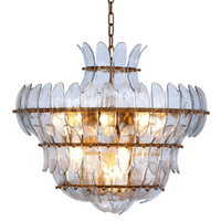 Arcade Light Blue Blown Glass Chandelier