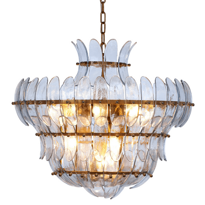 Arcade Light Blue Blown Glass Chandelier