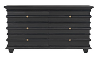 Ascona 6-Drawer Chest, Hand Rubbed Black