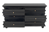 Ascona 6-Drawer Chest, Hand Rubbed Black