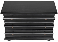 Ascona 3-Drawer Chest, Hand Rubbed Black