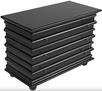 Ascona 3-Drawer Chest, Hand Rubbed Black