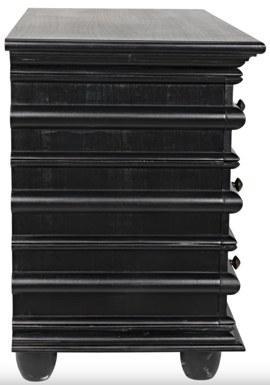 Ascona 3-Drawer Chest, Hand Rubbed Black