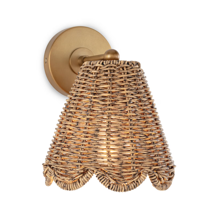 Kismet Hanging Sconce in Natural Brass & Polished Nickel