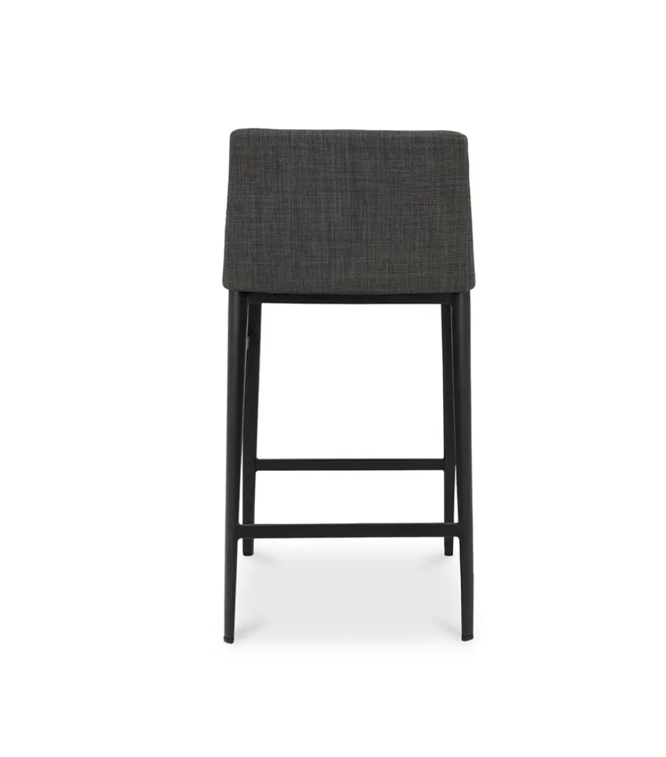 Baron Counter Stool and Barstool Collection in Charcoal Grey Upholstery