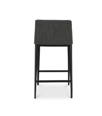 Baron Counter Stool and Barstool Collection in Charcoal Grey Upholstery