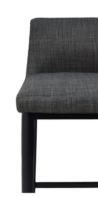 Baron Counter Stool and Barstool Collection in Charcoal Grey Upholstery