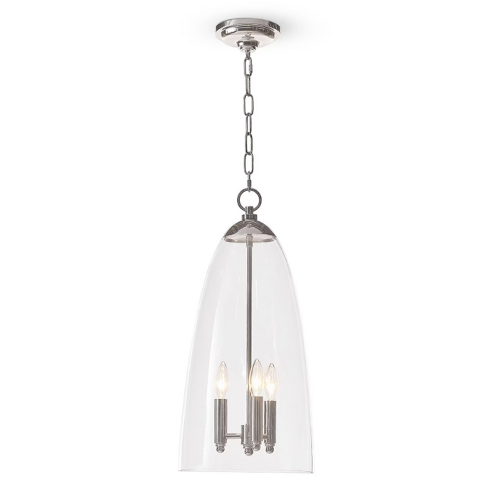 Maiden Glass Pendant in Polished Nickel, Natural Brass, and Oil Rubbed Bronze Finishes
