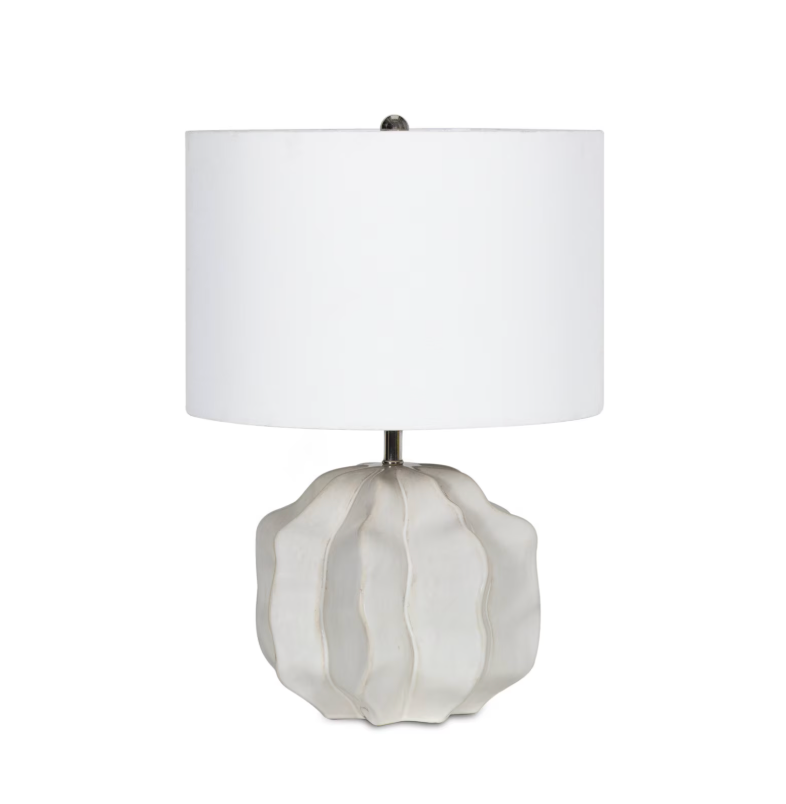 Destin Ceramic Mini Table Lamp in Spa Blue and Ivory