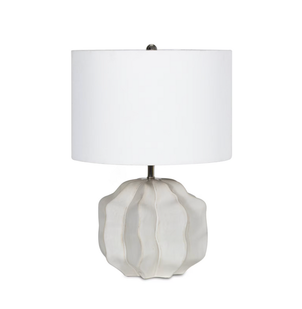 Destin Ceramic Mini Table Lamp in Spa Blue and Ivory
