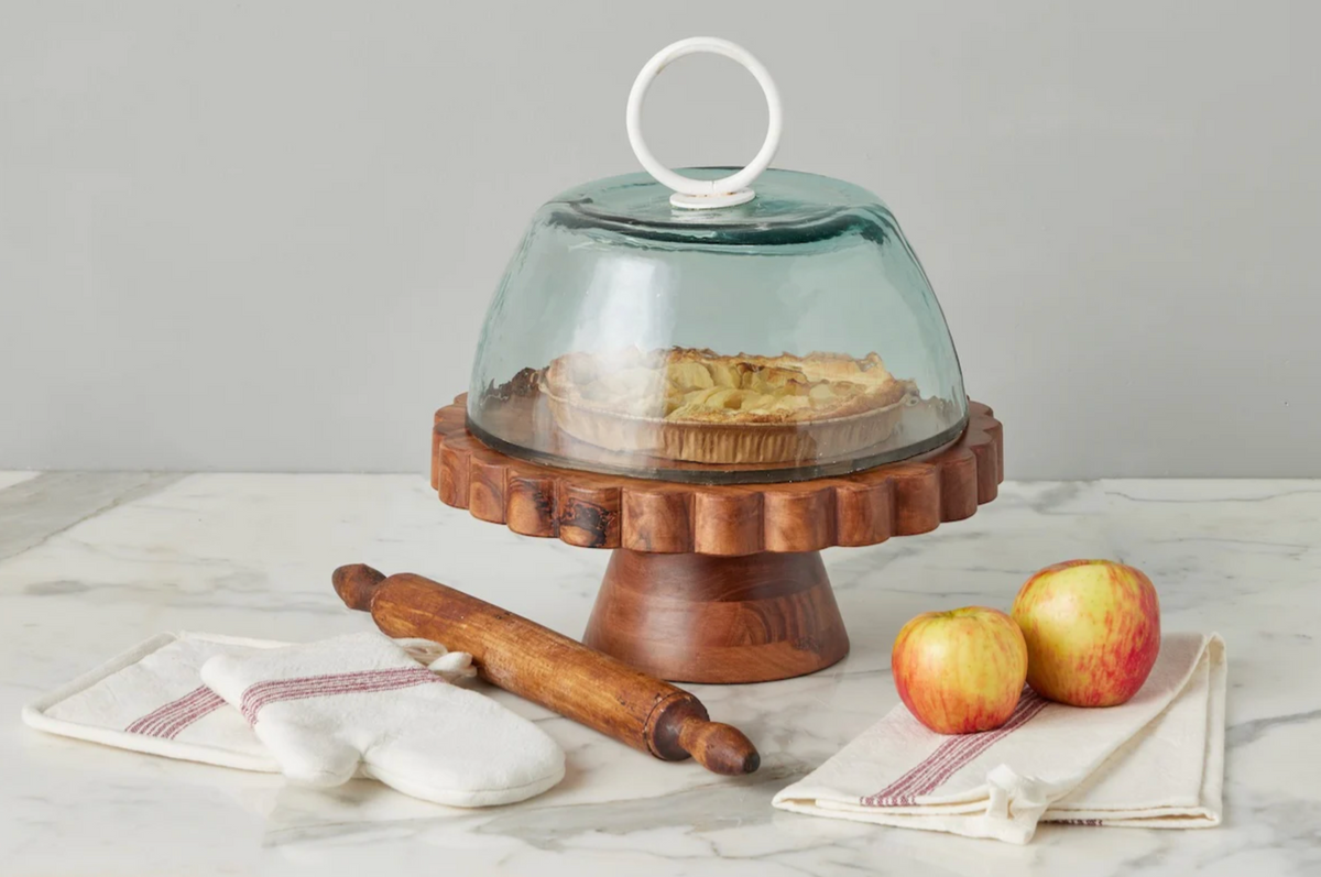 Natural Scalloped Cake Stand
