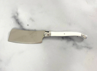 Original French Laguiole Cheese Spreader, Cheese Fork & Cheese Cleaver in White