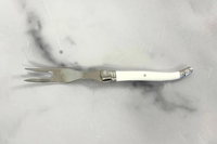 Original French Laguiole Cheese Spreader, Cheese Fork & Cheese Cleaver in White