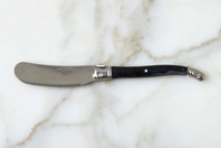 Original French Laguiole Cheese Spreader, Cheese Fork & Cheese Cleaver in Marbled Grey