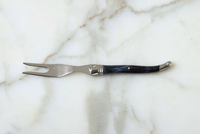 Original French Laguiole Cheese Spreader, Cheese Fork & Cheese Cleaver in Marbled Grey