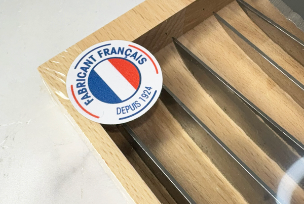 Original French Laguiole Steak Knives Set, White Set of 6