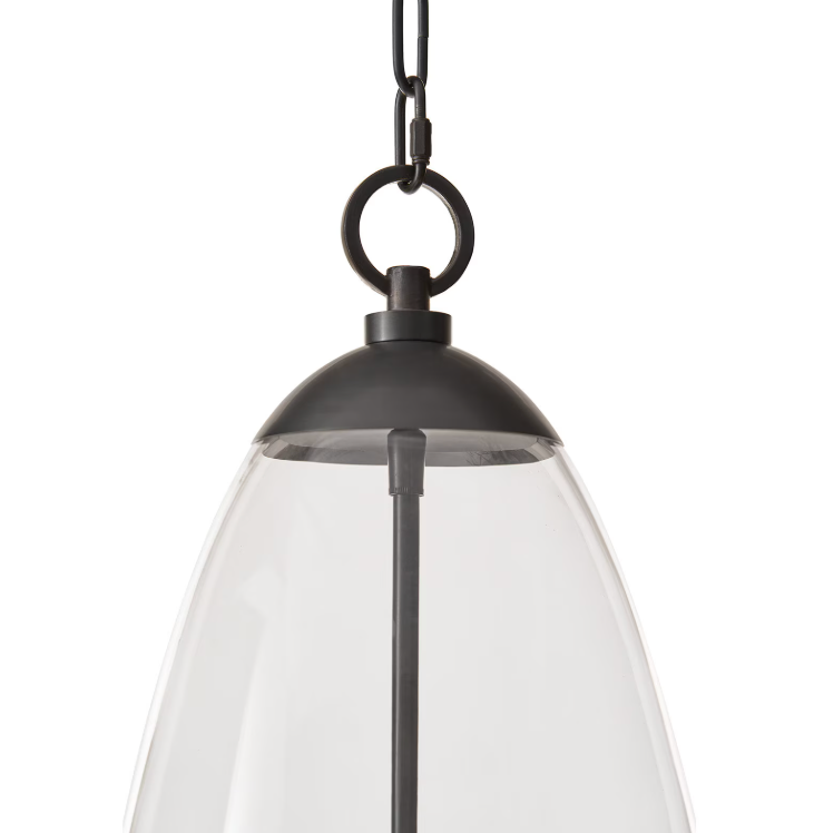 Maiden Glass Pendant in Polished Nickel, Natural Brass, and Oil Rubbed Bronze