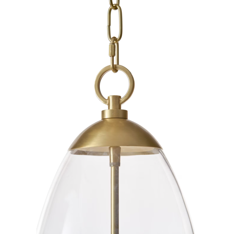 Maiden Glass Pendant in Polished Nickel, Natural Brass, and Oil Rubbed Bronze