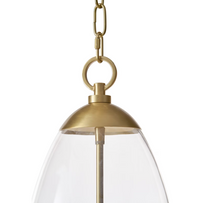 Maiden Glass Pendant in Polished Nickel, Natural Brass, and Oil Rubbed Bronze