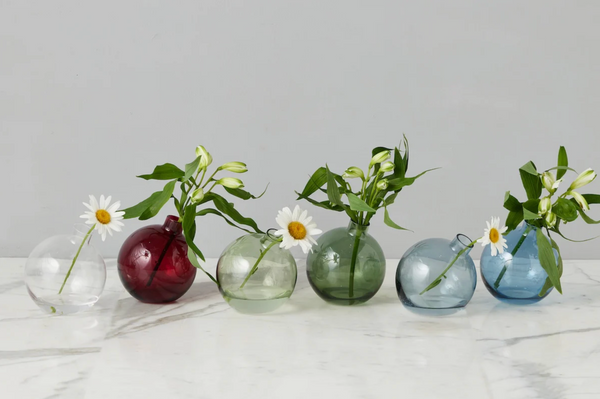 Blue Glass Bud Vase
